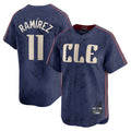 C.Guardians #11 Jose Ramirez Player Navy City Connect Limited Home Gdoa Stitched Jerseys