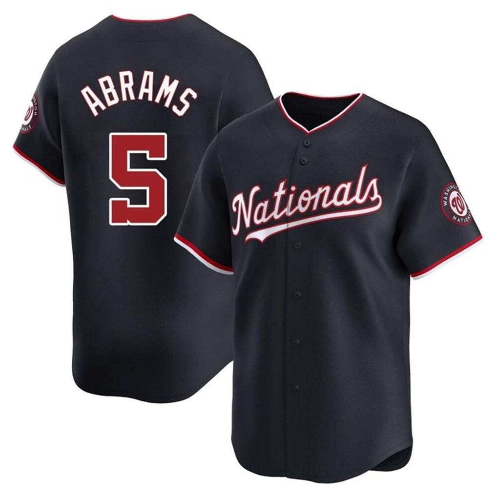 W.Nationals #5 CJ Abrams Player Navy Blue Replica Fdoa Stitched Jerseys