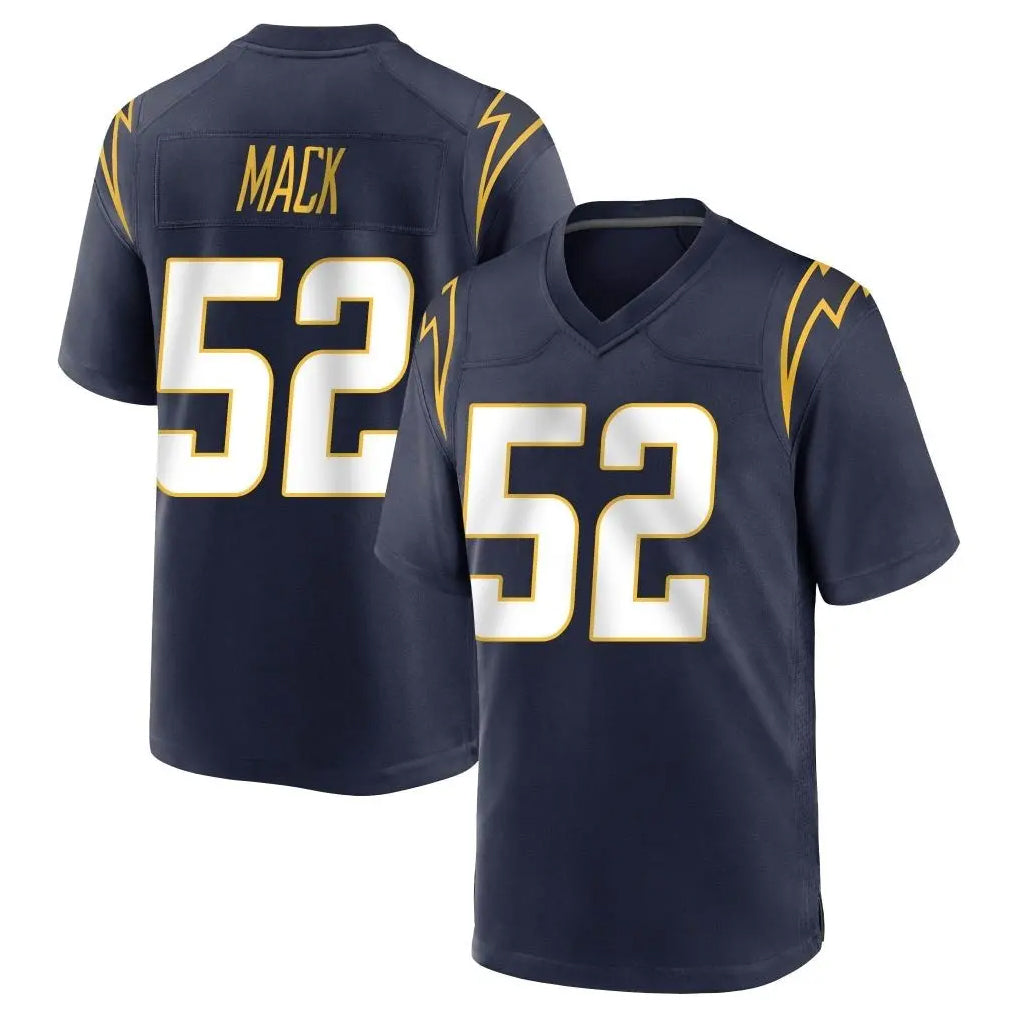 LA.Chargers #52 Khalil Mack Player Navy Home Game Gdoa Stitched Jerseys
