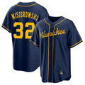 M.Brewers #32 Jacob Misiorowski Player Navy Home Game Fdoa Stitched Jerseys
