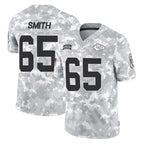 KC.Chiefs #65 Trey Smith Player Arctic Camo Salute To Service Limited Game Gdoa Stitched Jerseys