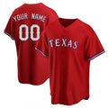 Custom T.Rangers Red Home Game Any Name & Number Gdoa Stitched Jerseys