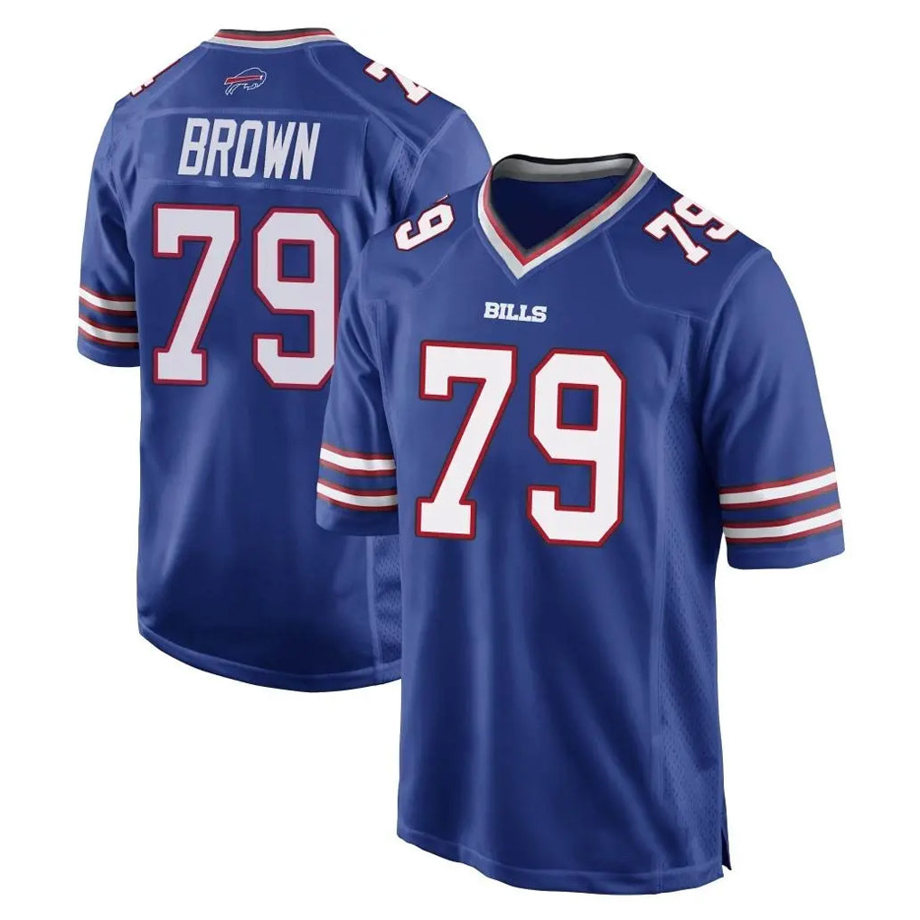 B.Bills #79 Spencer Brown Player Royal Home Game Gdoa Stitched Jerseys