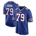 B.Bills #79 Spencer Brown Player Royal Home Game Gdoa Stitched Jerseys