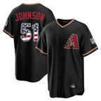 A.Diamondbacks #51 Randy Johnson Player Black USA 250 Fourth of July Game Home Gdoa250Ys Stitched Jerseys