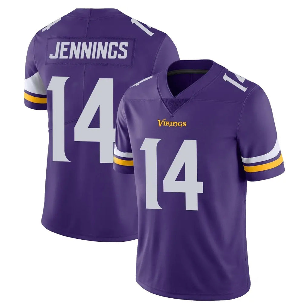 M.Vikings #14 Jauan Jennings Player Purple Limited Vapor Untouchable Home Game Gdoa Stitched Jerseys