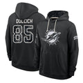 M.Dolphins #85 Greg Dulcich Player 2026 Black Logo Pullover Hoodies Limited Game Gdoa Stitched Jerseys