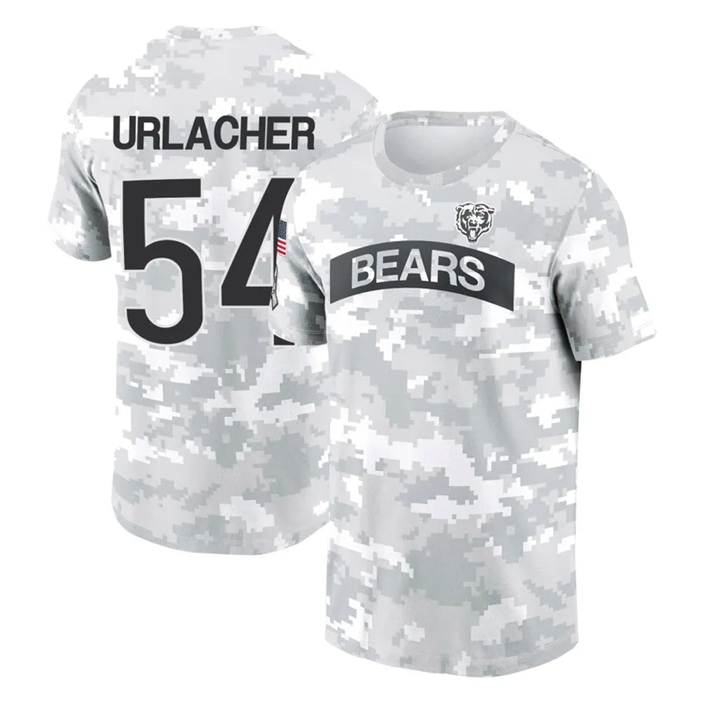 C.Bears #54 Brian Urlacher Player Arctic Camo Salute to Service Performance T-Shirt Limited Gdoa Stitched Jerseys