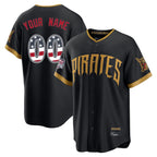 Custom P.Pirates Black 2026 City Connect USA 250 Fourth of July Limited Home Game Any Name & Number Gdoa Stitched Jerseys