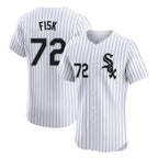 C.White Sox #72 Carlton Fisk Player White Stripe Limited Elite Home Gdoa Stitched Jerseys