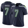 S.Seahawks #7 Uchenna Nwosu Player Navy Limited Vapor F.U.S.E. Home Game Gdoa Stitched Jerseys