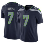 S.Seahawks #7 Uchenna Nwosu Player Navy Limited Vapor F.U.S.E. Home Game Gdoa Stitched Jerseys