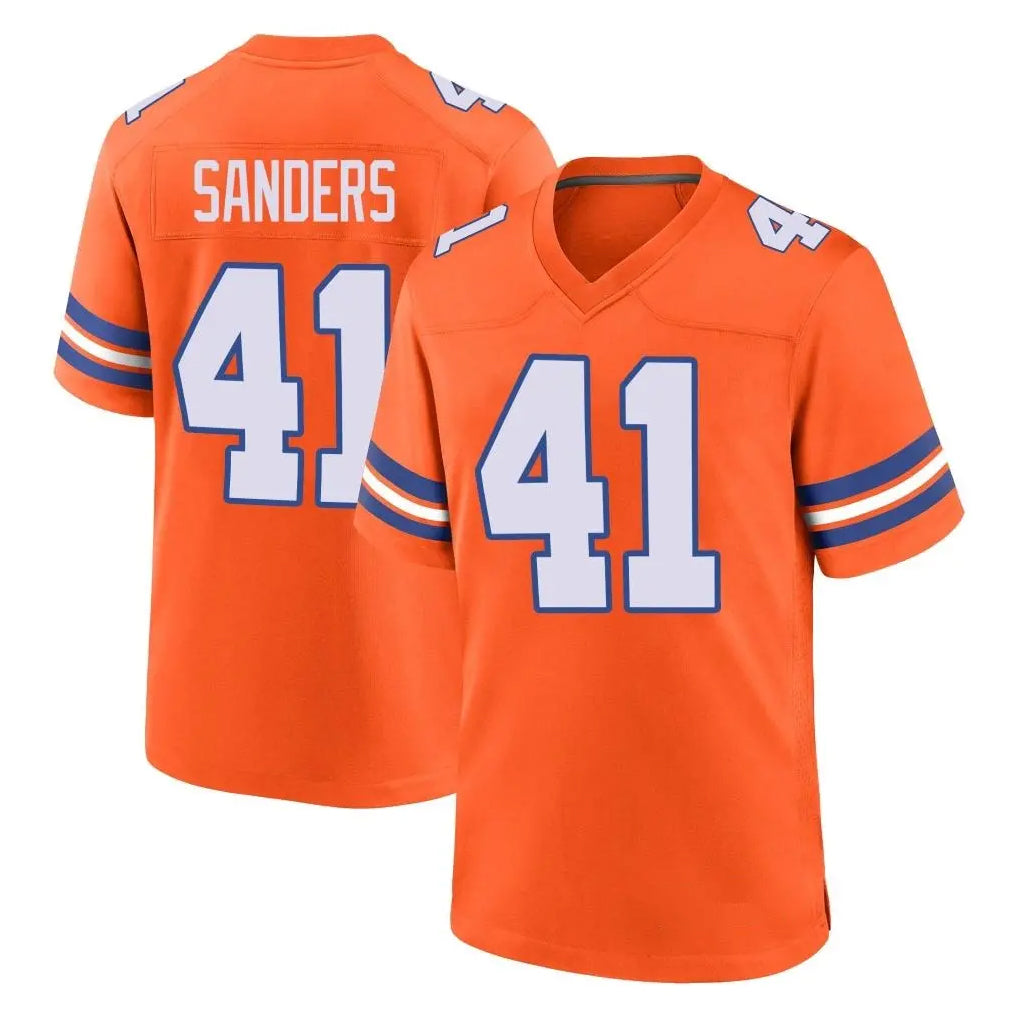 D.Broncos #41 Drew Sanders Player Orange Alternate Collection Throwback Game Gdoa Stitched Jerseys