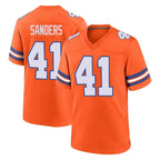 D.Broncos #41 Drew Sanders Player Orange Alternate Collection Throwback Game Gdoa Stitched Jerseys