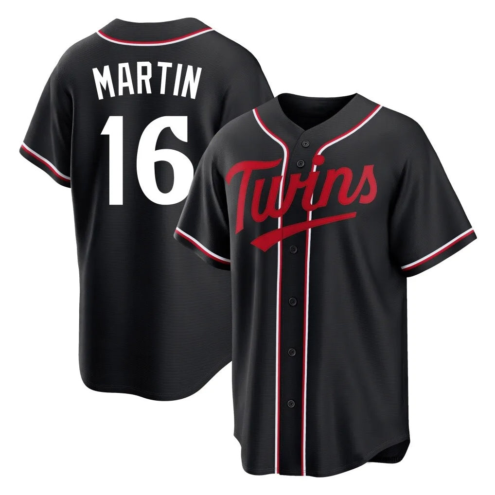 M.Twins #16 Austin Martin Player Black Fashion Out Home Limited Fdoa Stitched Jerseys