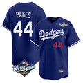 LA.Dodgers #44 Andy Pages Player Royal World Series Limited Home Fdoa Stitched Jerseys