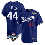 LA.Dodgers #44 Andy Pages Player Royal World Series Limited Home Fdoa Stitched Jerseys