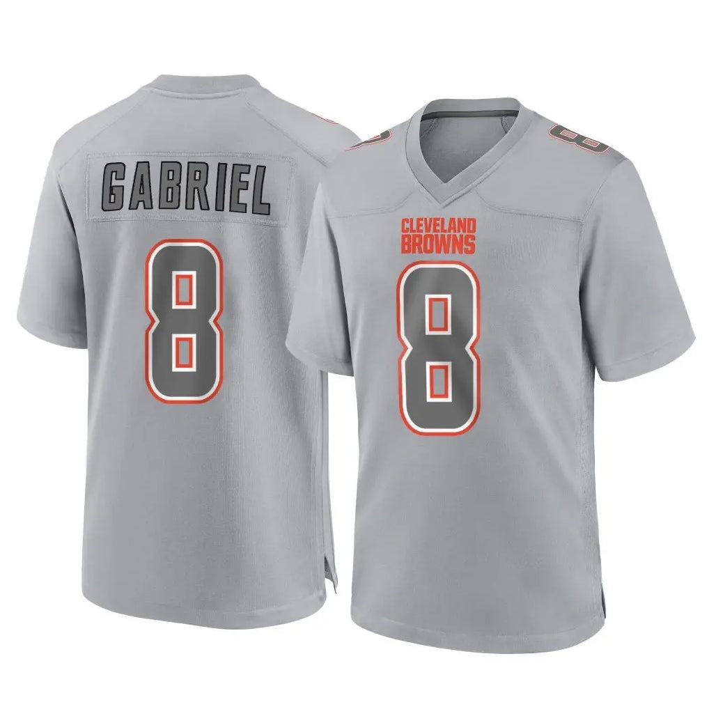 C.Browns #8 Dillon Gabriel Player Gray Atmosphere Fashion Game Gdoa Stitched Jerseys
