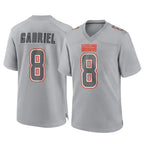 C.Browns #8 Dillon Gabriel Player Gray Atmosphere Fashion Game Gdoa Stitched Jerseys