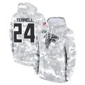A.Falcons #24 A.J. Terrell Jr. Player Arctic Camo Salute to Service Limited Hoodie Gdoa Stitched Jerseys