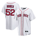 B.Red Sox #52 Wilyer Abreu Player White Home Game Gdoa Stitched Jerseys
