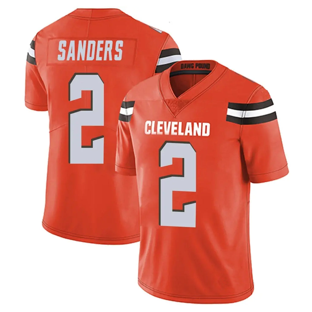 C.Browns #2 Shedeur Sanders Player Orange Alternate Vapor Untouchable Limited Home Game Gdoa Stitched Jerseys