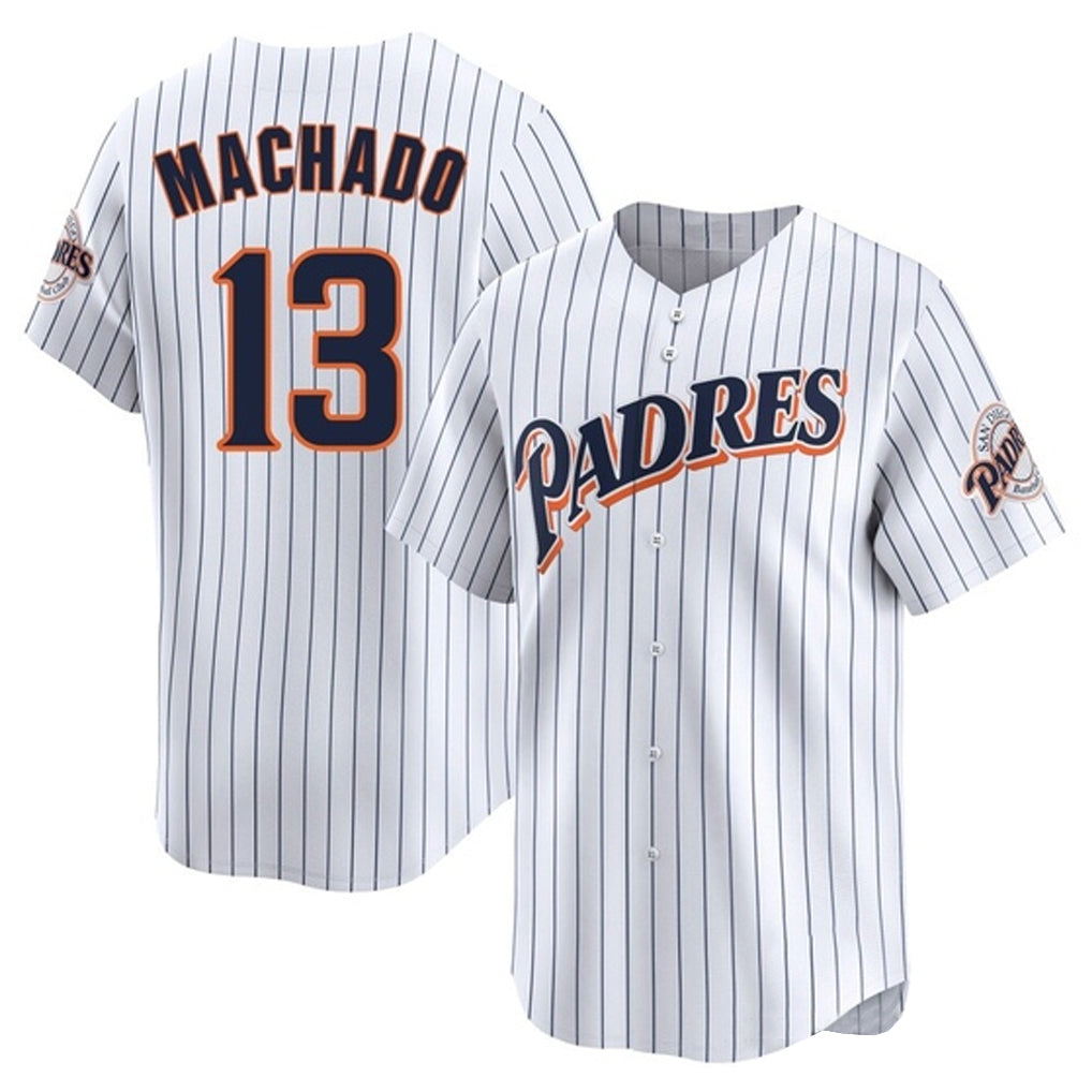 S.Diego Padres #13 Manny Machado Player White Cooperstown Collection Limited Home Fdoa Stitched Jerseys
