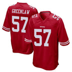 SF.49ers #57 Dre Greenlaw Player Red Home Game Gdoa Stitched Jerseys