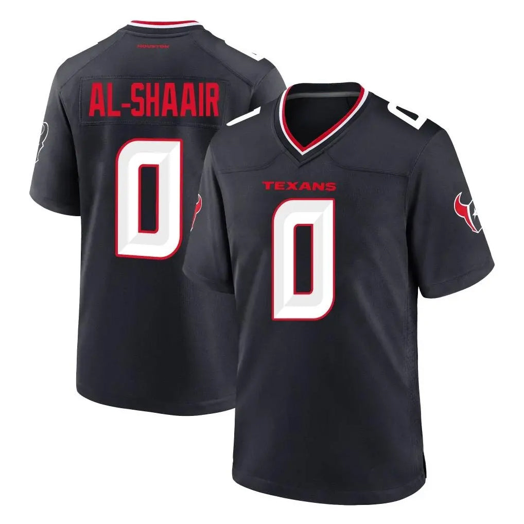 H.Texans #0 Azeez Al-Shaair Player Navy Team Home Game Gdoa Stitched Jerseys