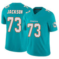 M.Dolphins #73 Austin Jackson Player Aqua Limited Vapor F.U.S.E. Home Game Gdoa Stitched Jerseys