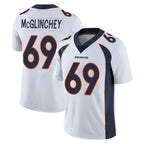 D.Broncos #69 Mike McGlinchey Player White Vapor Untouchable Limited Home Game Gdoa Stitched Jerseys