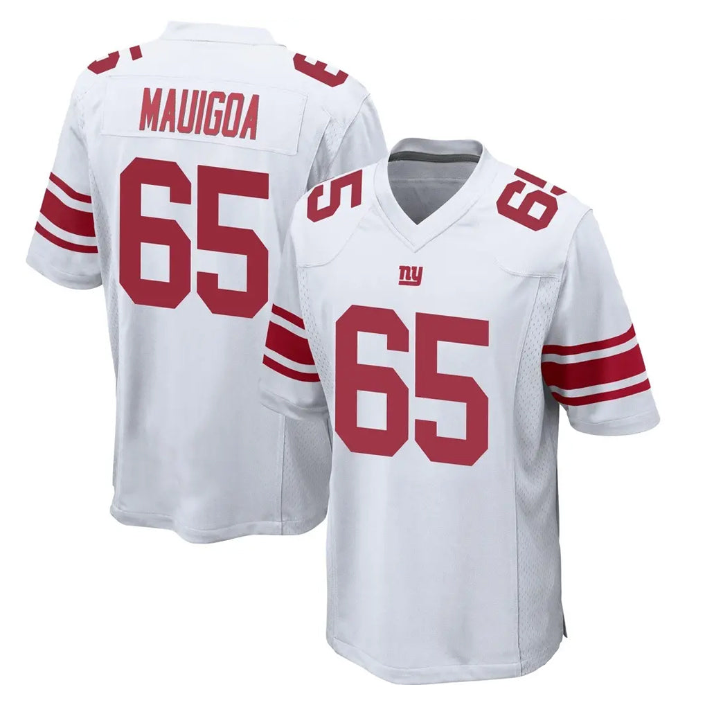 NY.Giants #65 Francis Mauigoa Player White Home Game Gdoa Stitched Jerseys