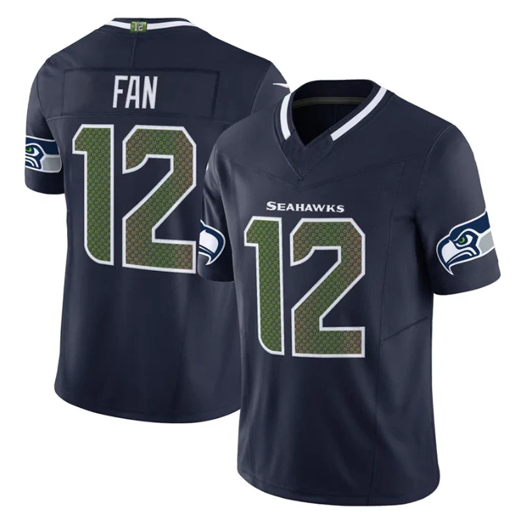 S.Seahawks #12 12th Fan Player Navy Rivalries Vapor Limited Home Game Gdoa Stitched Jerseys