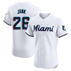 M.Marlins #26 Janson Junk Player White  Home Limited Elite Fdoa Stitched Jerseys