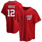 W.Nationals #12 Brady House Player Red  Alternate Game Fdoa Stitched Jerseys