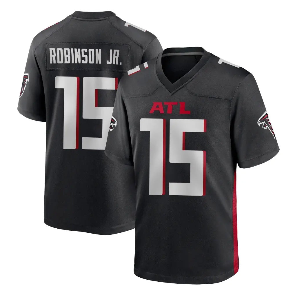 A.Falcons #15 Brian Robinson Player Black Home Game Gdoa Stitched Jerseys