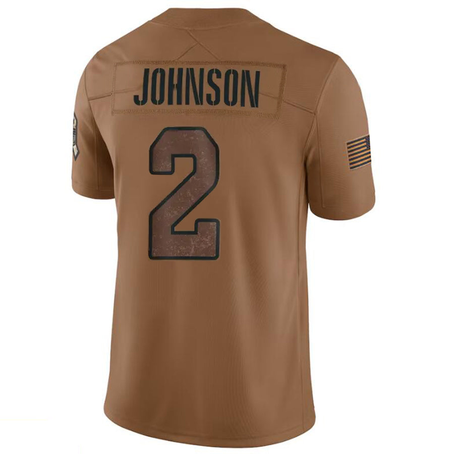 A.Cardinals #2 Will Johnson Player Brown Limited Salute To Service Game Gdoa Stitched Jerseys