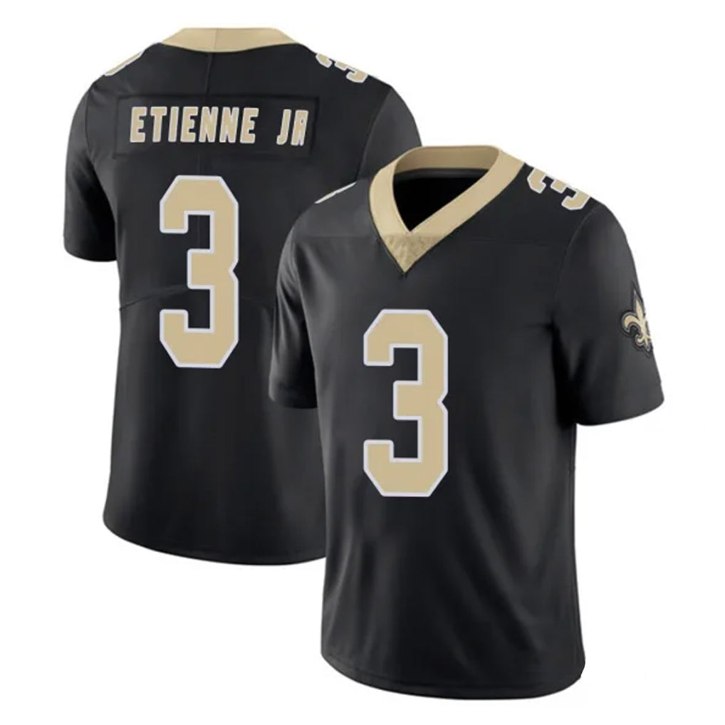 NO.Saints #3 Travis Etienne Jr. Player Black Limited Vapor Untouchable Home Game Gdoa Stitched Jerseys