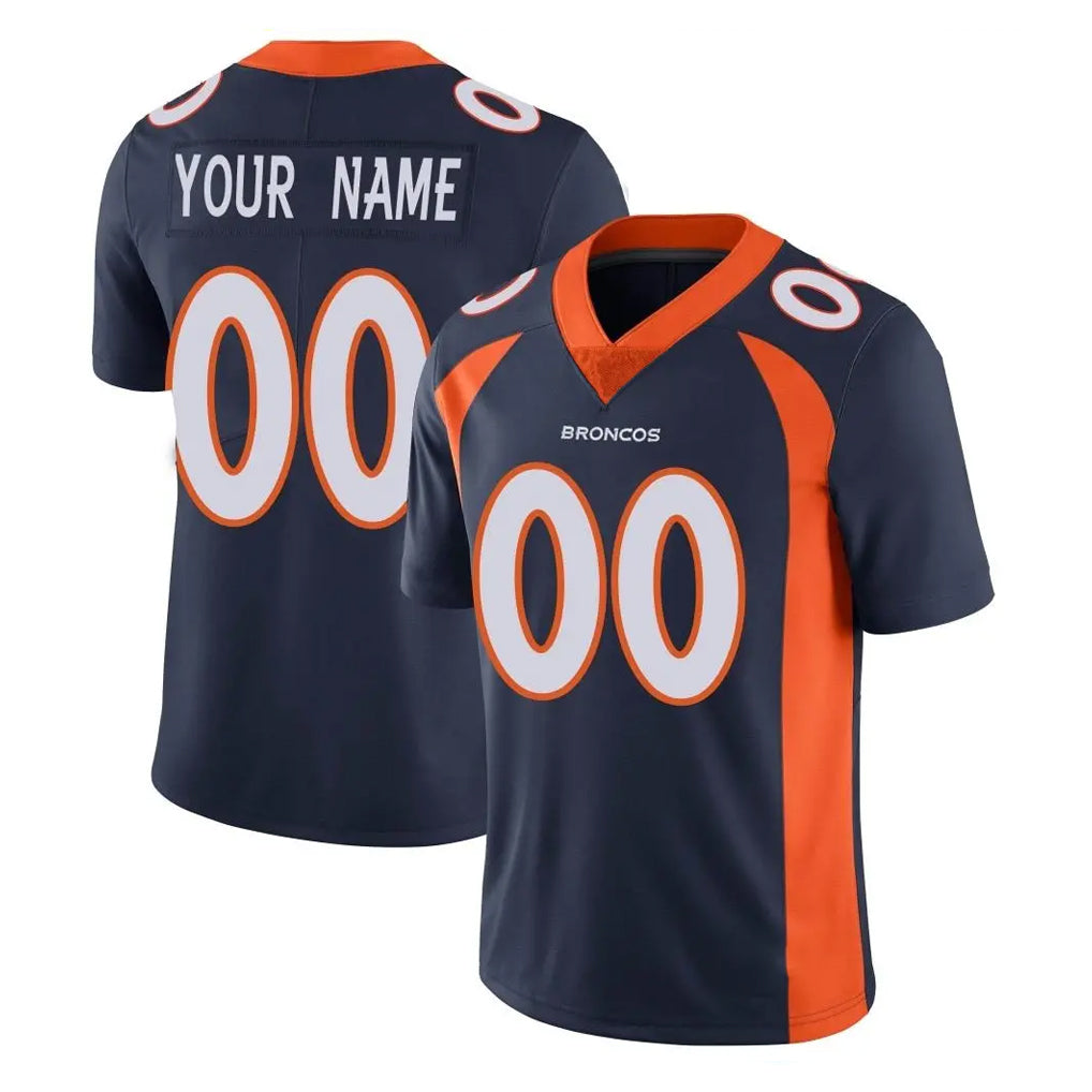 Custom D.Broncos Navy Vapor Untouchable Limited Game Any Name & Numbers Gdoa Stitched Jerseys