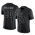 LV.Raiders #20 Isaiah Pola-Mao Player Black Reflective Limited Game Gdoa Stitched Jerseys