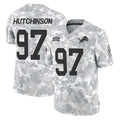 D.Lions #97 Aidan Hutchinson Player Arctic Camo Salute To Service Limited Gdoa Stitched Jerseys