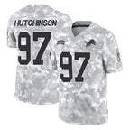 D.Lions #97 Aidan Hutchinson Player Arctic Camo Salute To Service Limited Gdoa Stitched Jerseys