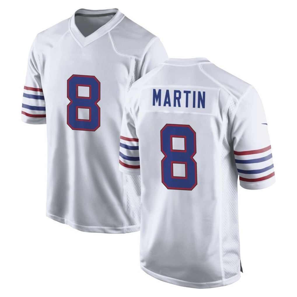 B.Bills #8 Terrel Bernard Player White Alternate Game Gdoa Stitched Jerseys