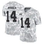 KC.Chiefs #14 Matt Araiza Player Arctic Camo Salute To Service Limited Game Gdoa Stitched Jerseys