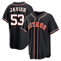 H.Astros #53 Cristian Javier Player Black Fashion Out Home Game Gdoa Stitched Jerseys