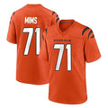 C.Bengals #71 Amarius Mims Player Orange Home Game Gdoa Stitched Jerseys