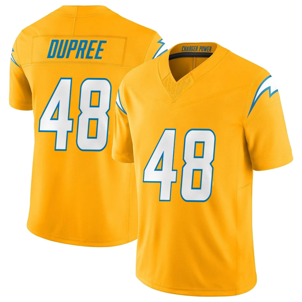LA.Chargers #48 Bud Dupree Player Gold Limited Vapor F.U.S.E. Home Game Gdoa Stitched Jerseys