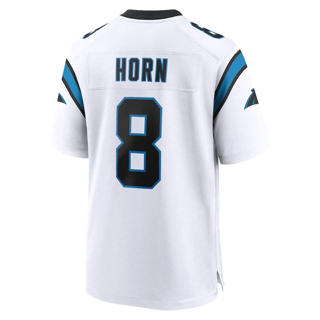 C.Panthers #8 Jaycee Horn Player White Home Game Gdoa Stitched Jerseys