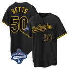 LA.Dodgers #50 Mookie Betts Player Black Gold World Series Meet Limited Home Fdoa Stitched Jerseys