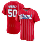 M.Marlins #50 Agustin Ramirez Player Red City Connect Home Limited Elite Fdoa Stitched Jerseys